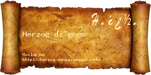 Herzog Ágnes névjegykártya